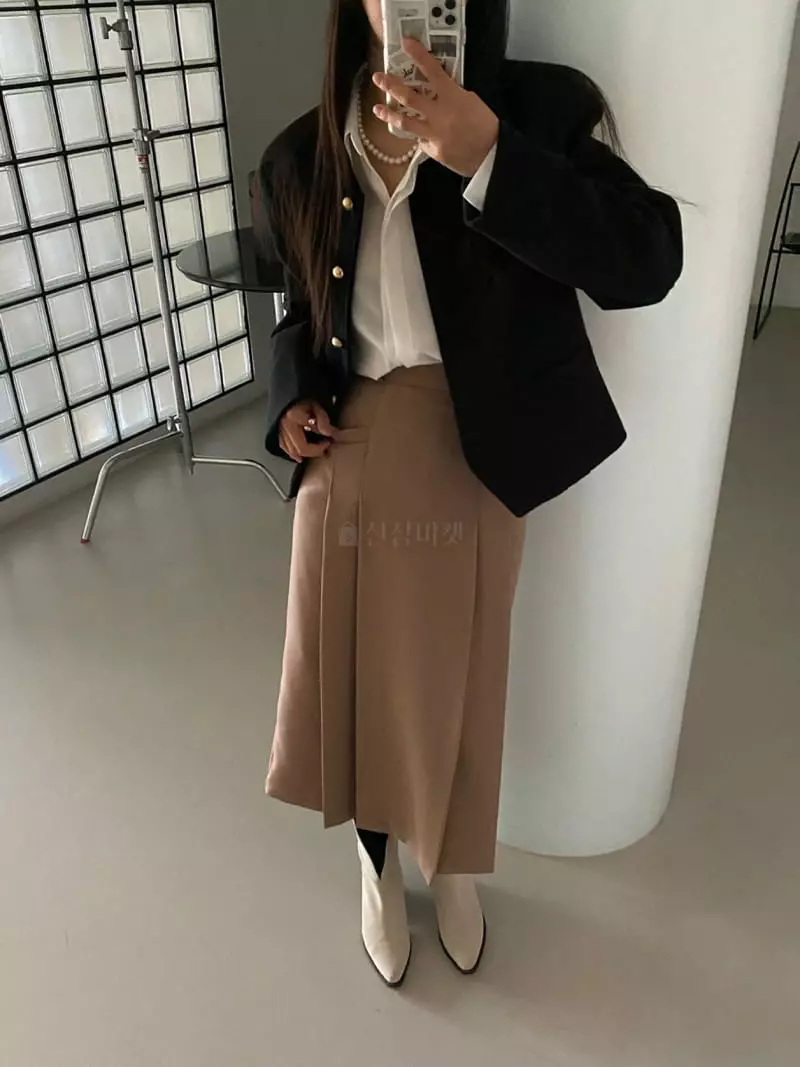 Duplo - Korean Women Fashion - #restrostyle - Low Pleats Skirt - 8