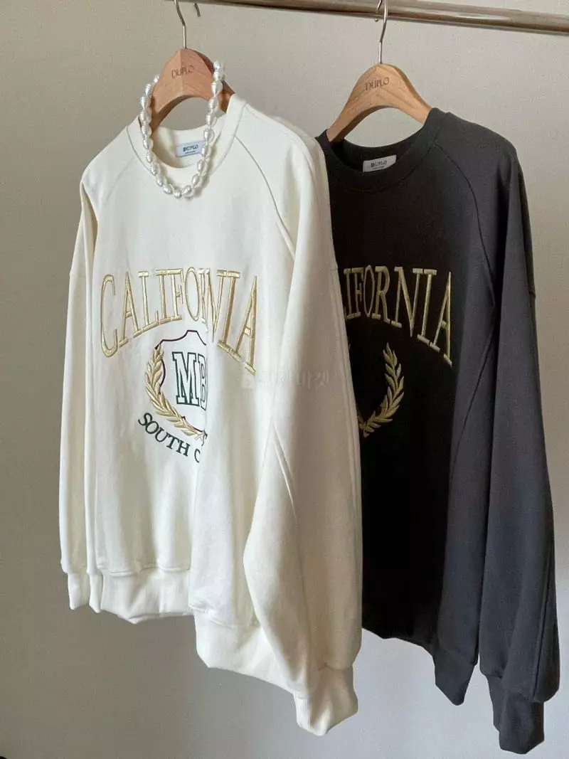 Duplo - Korean Women Fashion - #vintageinspired - California Sweatshirt - 3