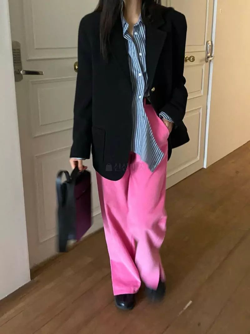 Duplo - Korean Women Fashion - #vintagekidsstyle - Rib Pants - 5