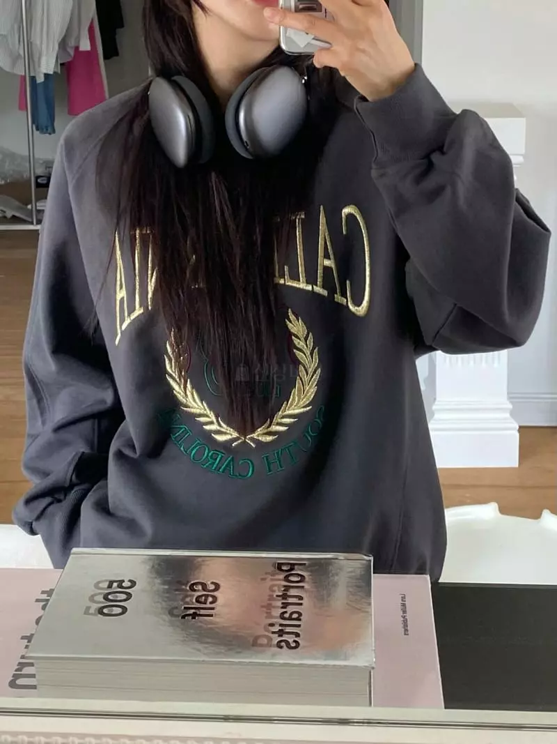 Duplo - Korean Women Fashion - #vintageinspired - California Sweatshirt - 4