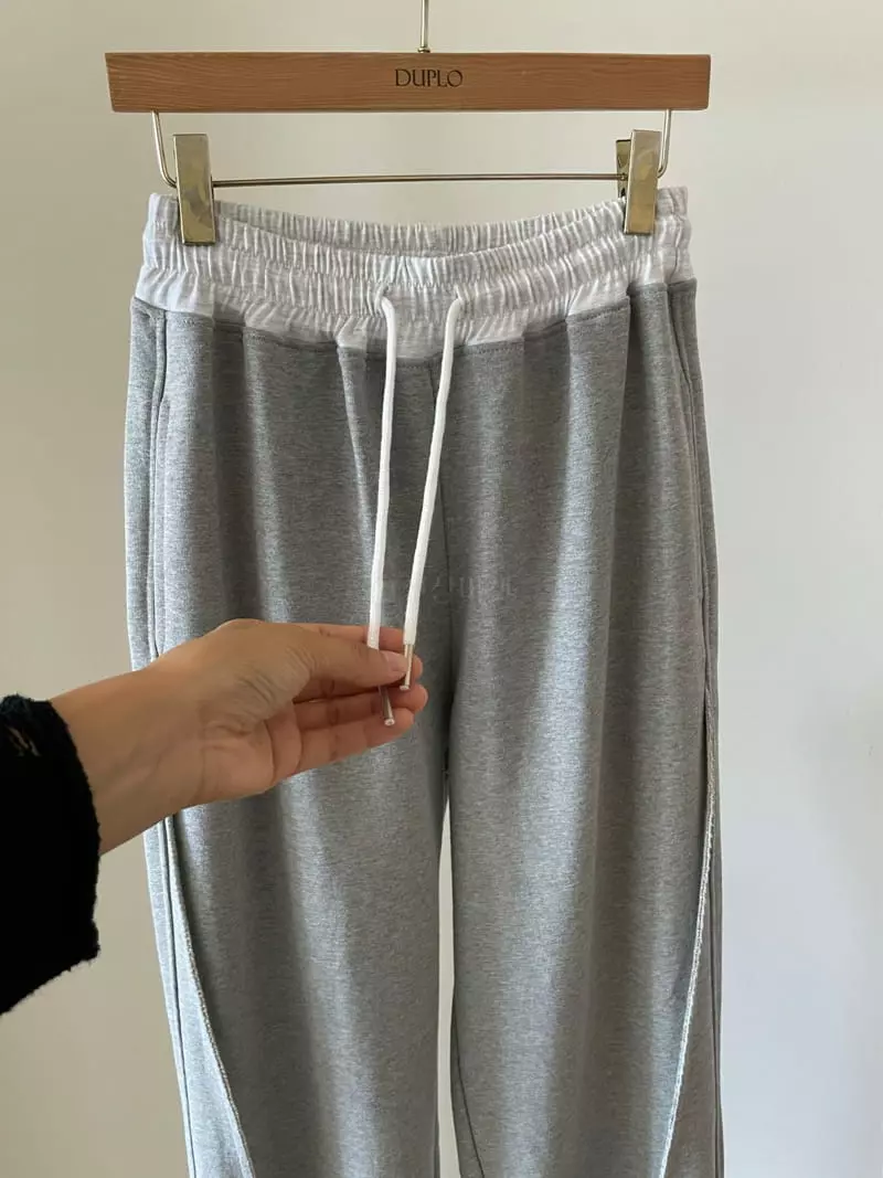 Duplo - Korean Women Fashion - #womensfashion - Color Terry Pants