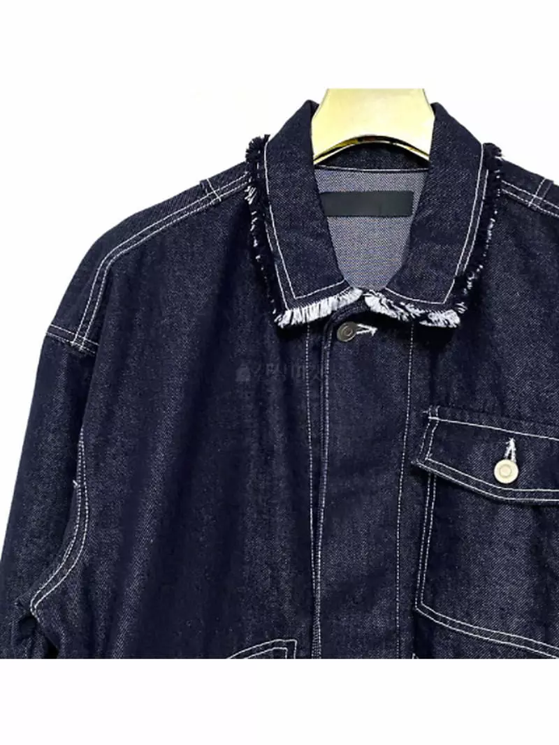 Earn - Korean Women Fashion - #momslook - Unbalance Washing Crop Denim Jacket - 10