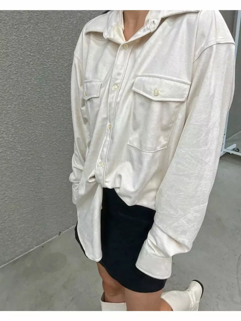 Earn - Korean Women Fashion - #momslook - Wastern Suede Shirt - 6
