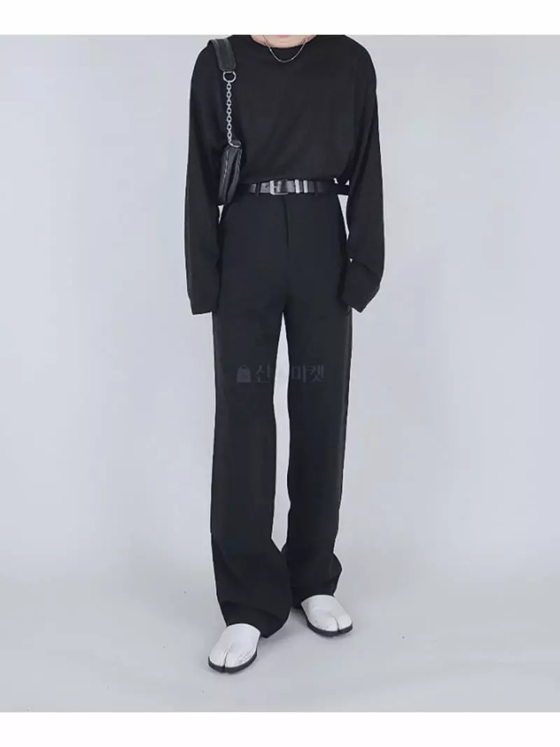 Earn - Korean Women Fashion - #romanticstyle - Two Tone Long Semi Pants - 2