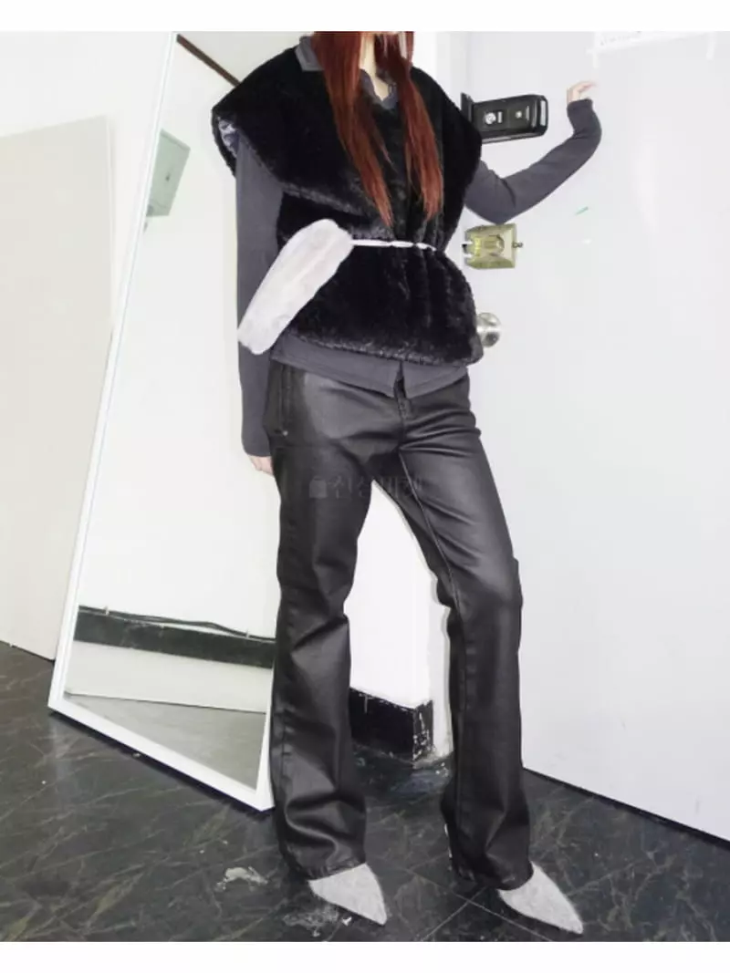 Earn - Korean Women Fashion - #restrostyle - Coating Pants - 4