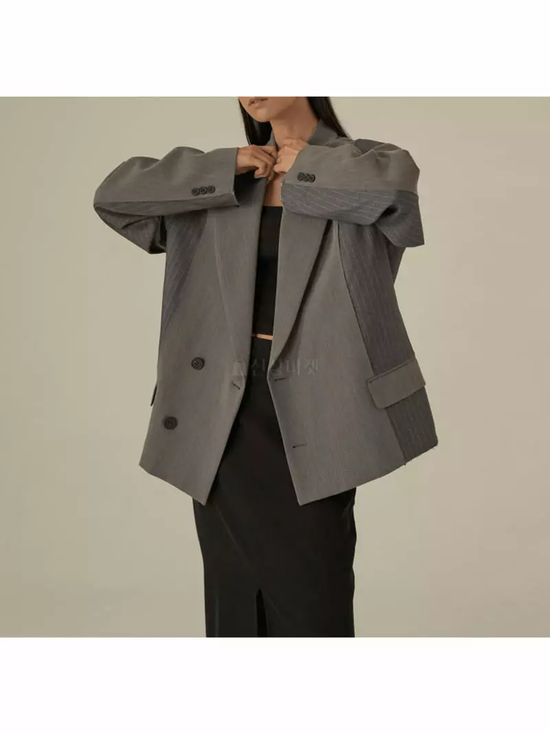 Earn - Korean Women Fashion - #romanticstyle - Strieps Crop Over Jacket