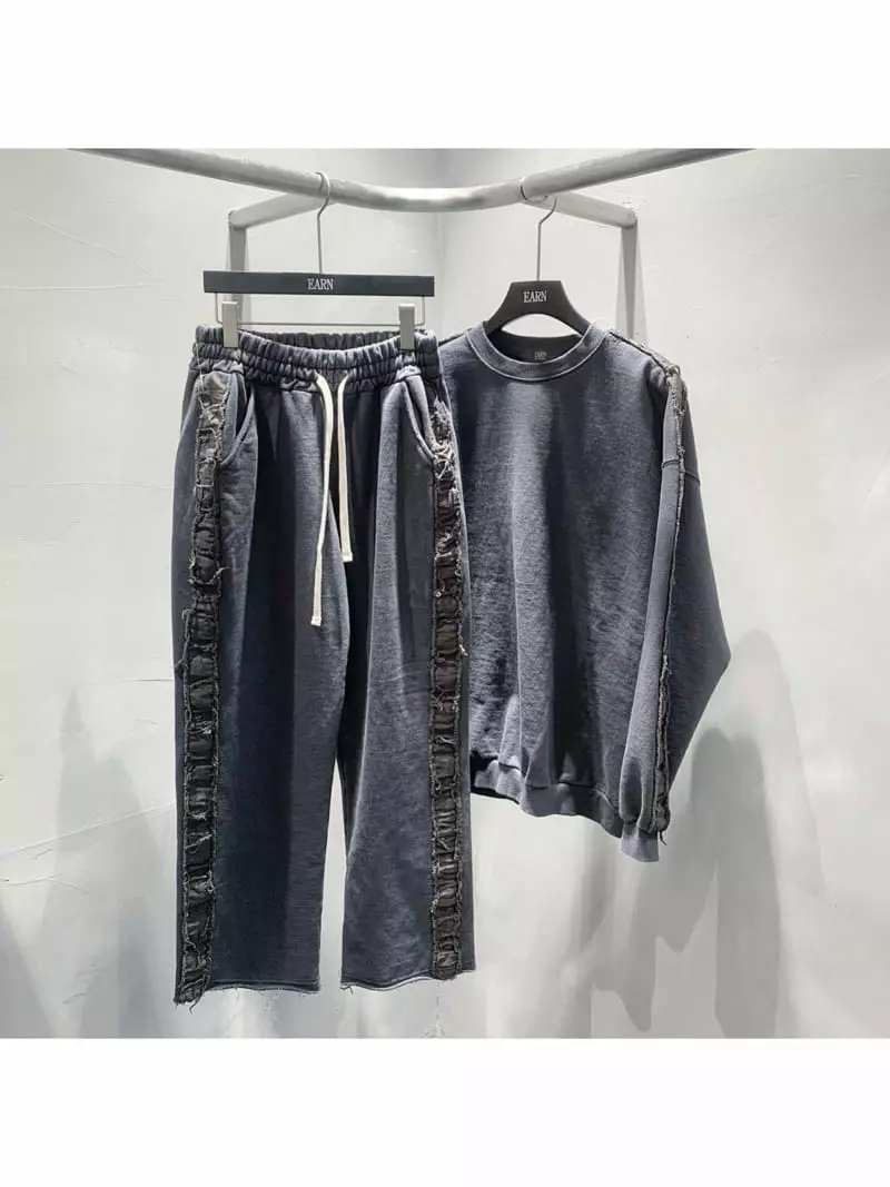 Earn - Korean Women Fashion - #shopsmall - Tape Sweatshirt Set - 7