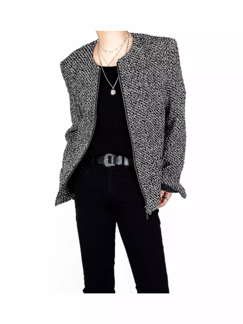 Earn - Korean Women Fashion - #vintagekidsstyle - Twid Two Wat Jacket - 2