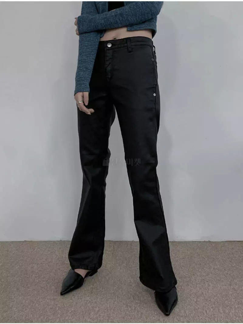 Earn - Korean Women Fashion - #momslook - Coating Pants - 4