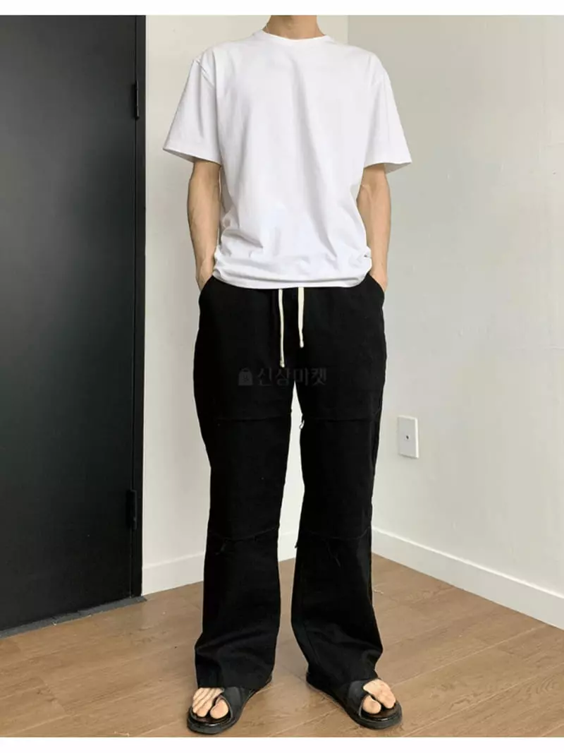 Earn - Korean Women Fashion - #womensfashion - Knee Wide Pants - 5
