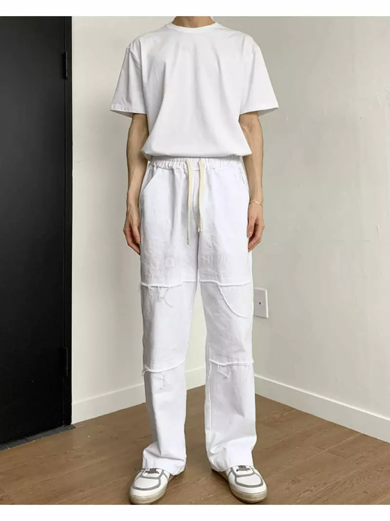 Earn - Korean Women Fashion - #womensfashion - Knee Wide Pants - 7