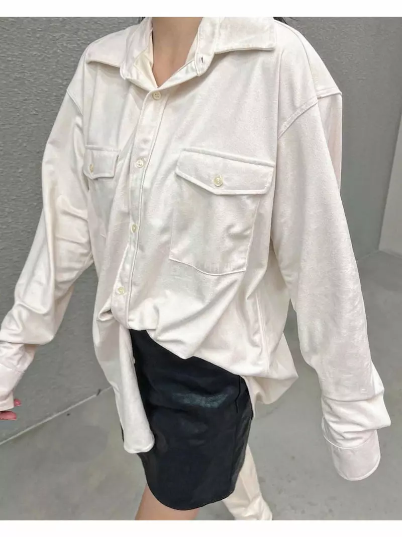 Earn - Korean Women Fashion - #womensfashion - Wastern Suede Shirt - 7