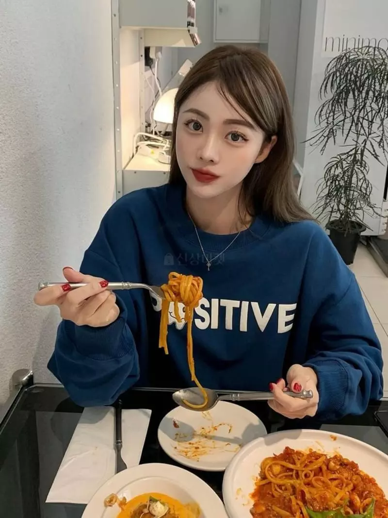 Edison Store - Korean Women Fashion - #momslook - Positive Simbol Sweatshirt - 3