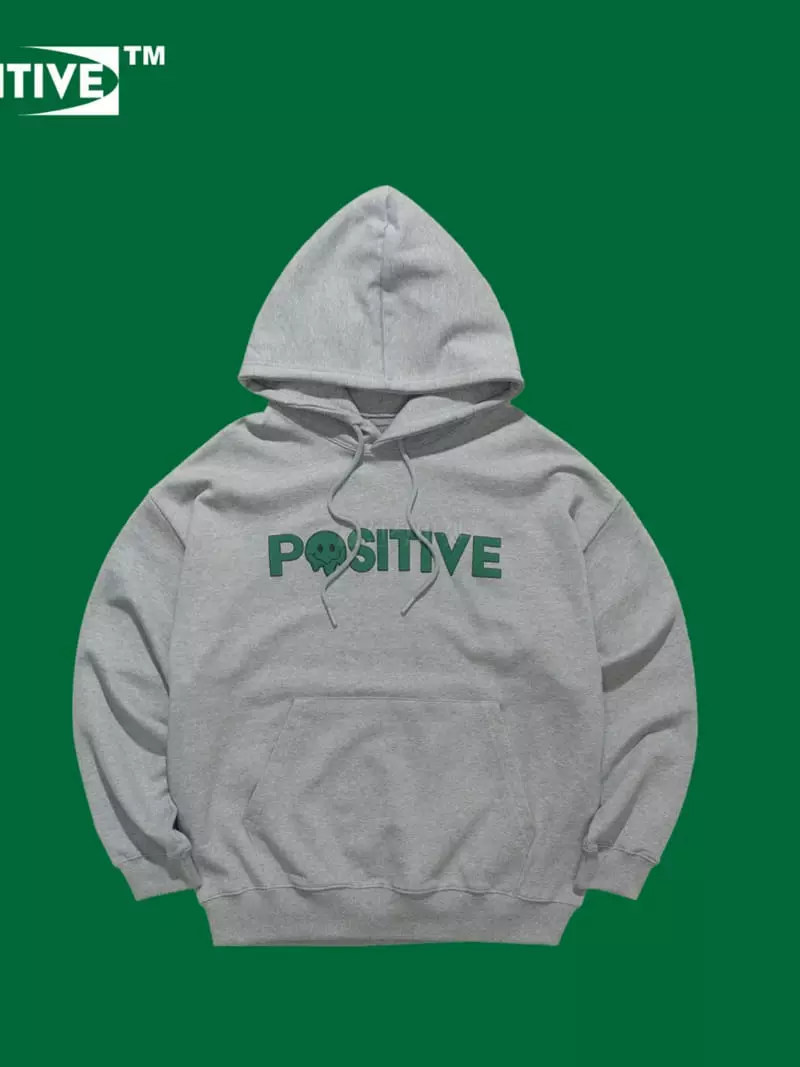 Edison Store - Korean Women Fashion - #momslook - Positive Signiture Hoody - 2