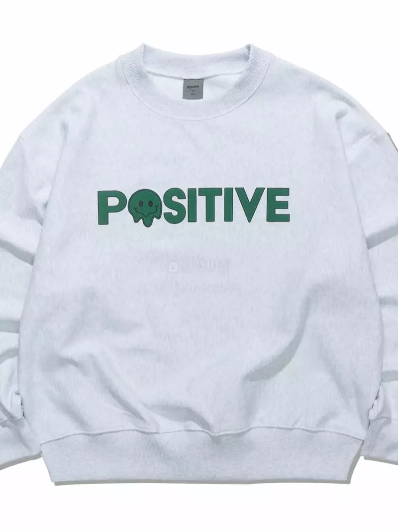 Edison Store - Korean Women Fashion - #momslook - Positive Signiture Sweatshirt