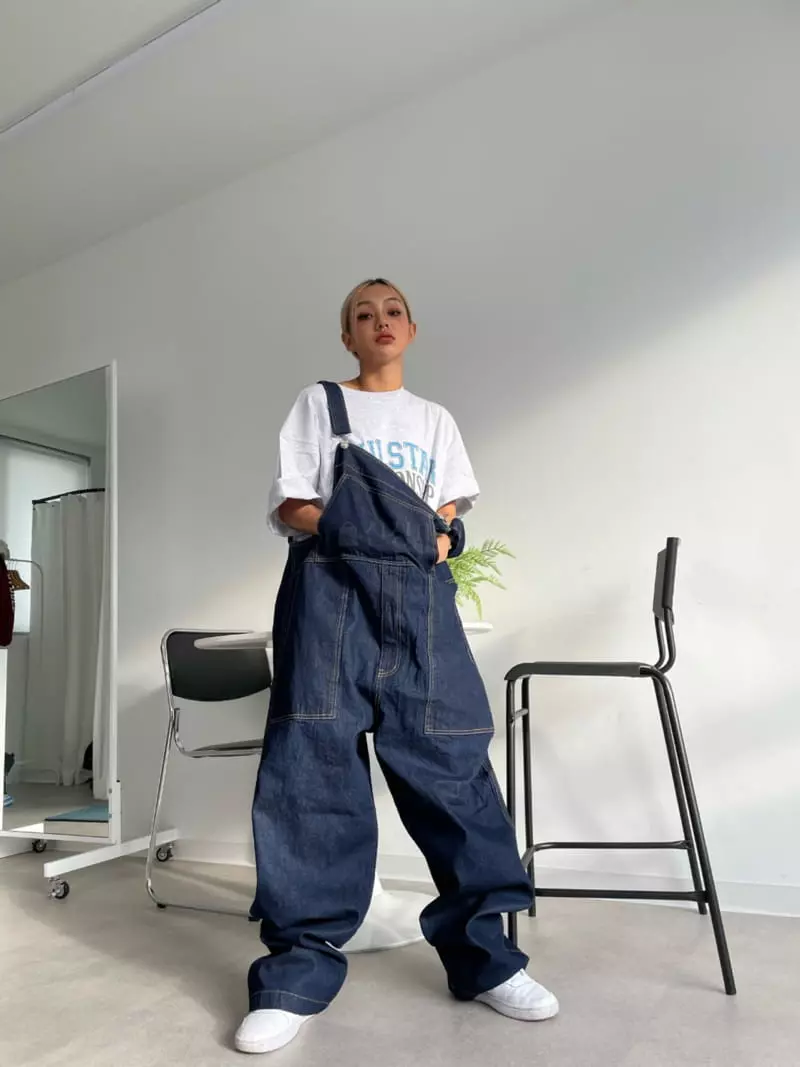 Edison Store - Korean Women Fashion - #pursuepretty - Denim Dungarees Pants - 3