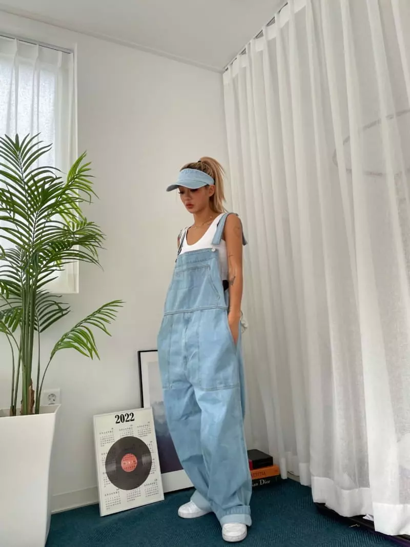 Edison Store - Korean Women Fashion - #shopsmall - Denim Dungarees Pants - 6