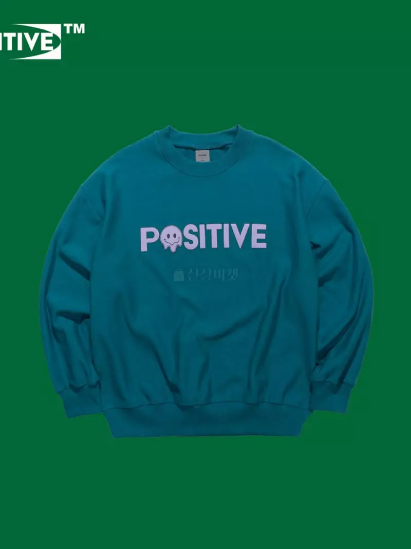 Edison Store - Korean Women Fashion - #womensfashion - Positive Simbol Sweatshirt - 6
