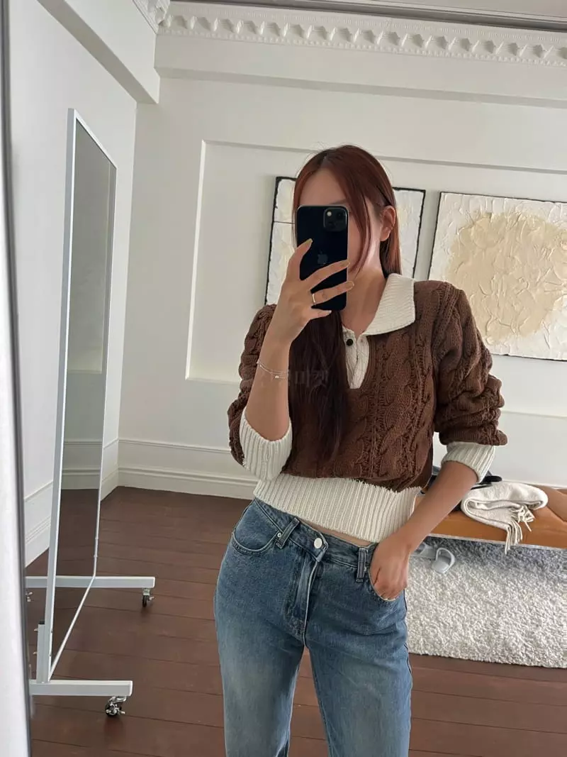 Egg Is - Korean Women Fashion - #momslook - Fraha Knit Tee