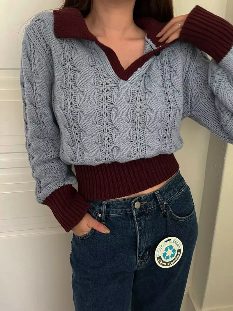 Egg Is - Korean Women Fashion - #momslook - Fraha Knit Tee - 3