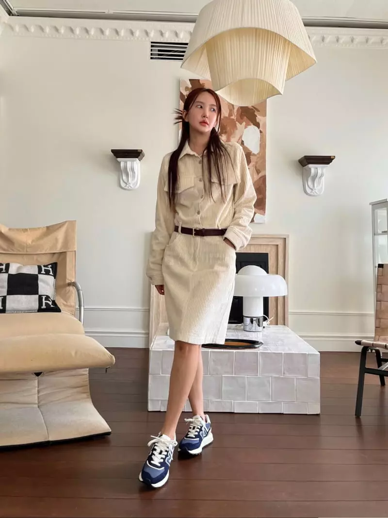 Egg Is - Korean Women Fashion - #momslook - Corduroy One-piece - 8