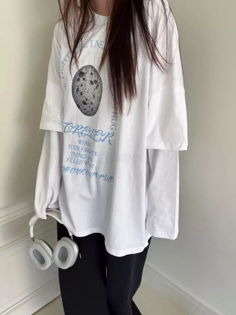 Egg Is - Korean Women Fashion - #momslook - Try Tee - 3