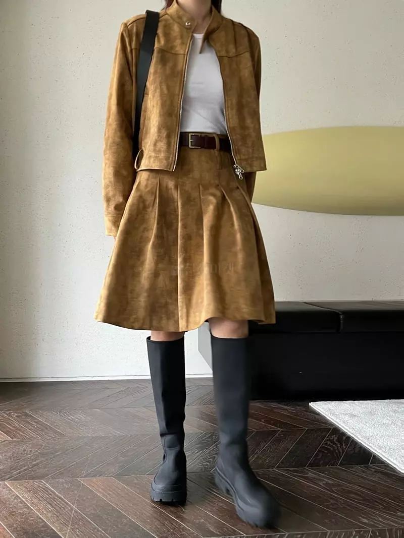 Egg Is - Korean Women Fashion - #momslook - Moar Suede Jacket