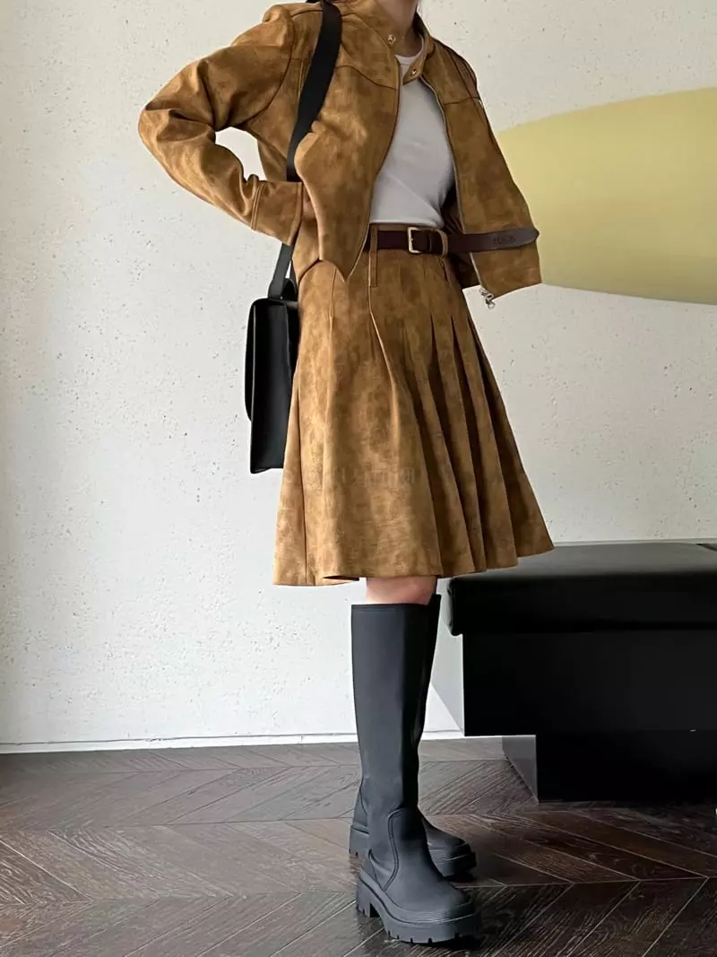 Egg Is - Korean Women Fashion - #momslook - Moar Suede Jacket - 5