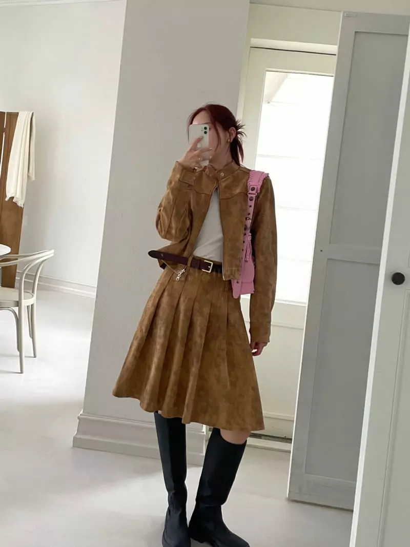 Egg Is - Korean Women Fashion - #momslook - Moar Suede Skirt - 8