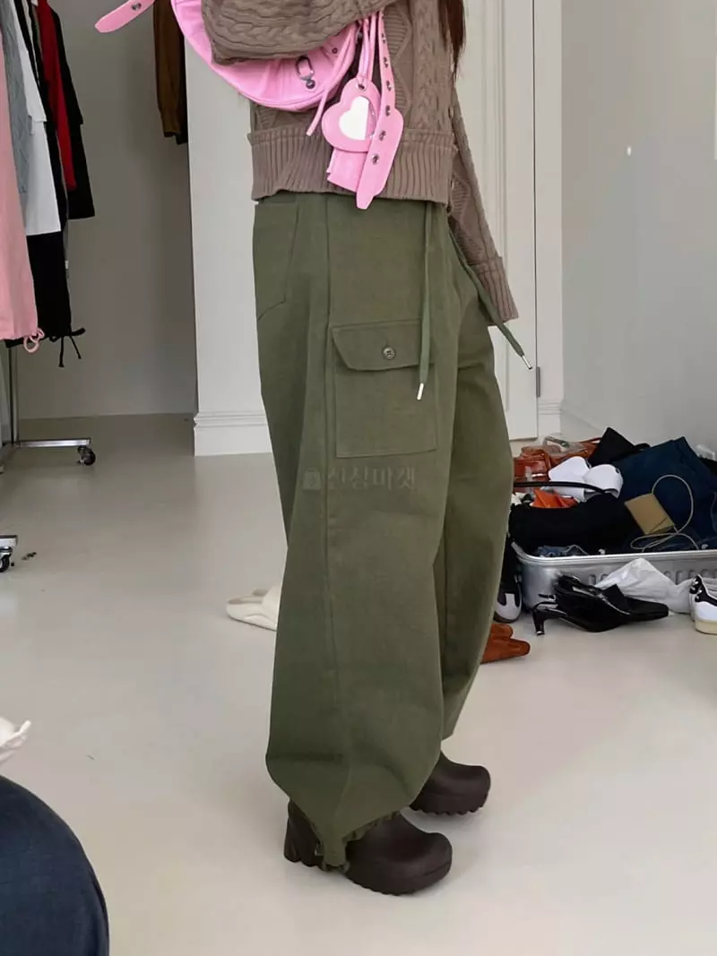Egg Is - Korean Women Fashion - #womensfashion - Rise Pants - 4