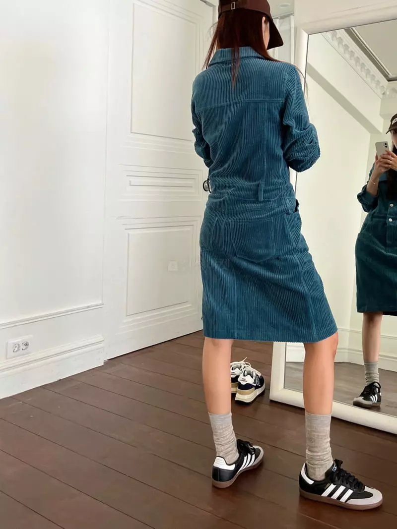 Egg Is - Korean Women Fashion - #thelittlethings - Corduroy One-piece - 3