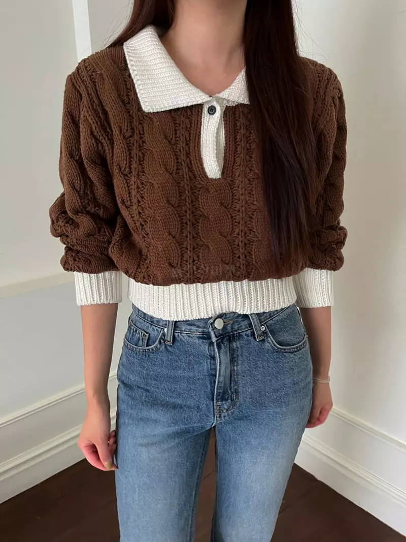 Egg Is - Korean Women Fashion - #vintageinspired - Fraha Knit Tee - 5