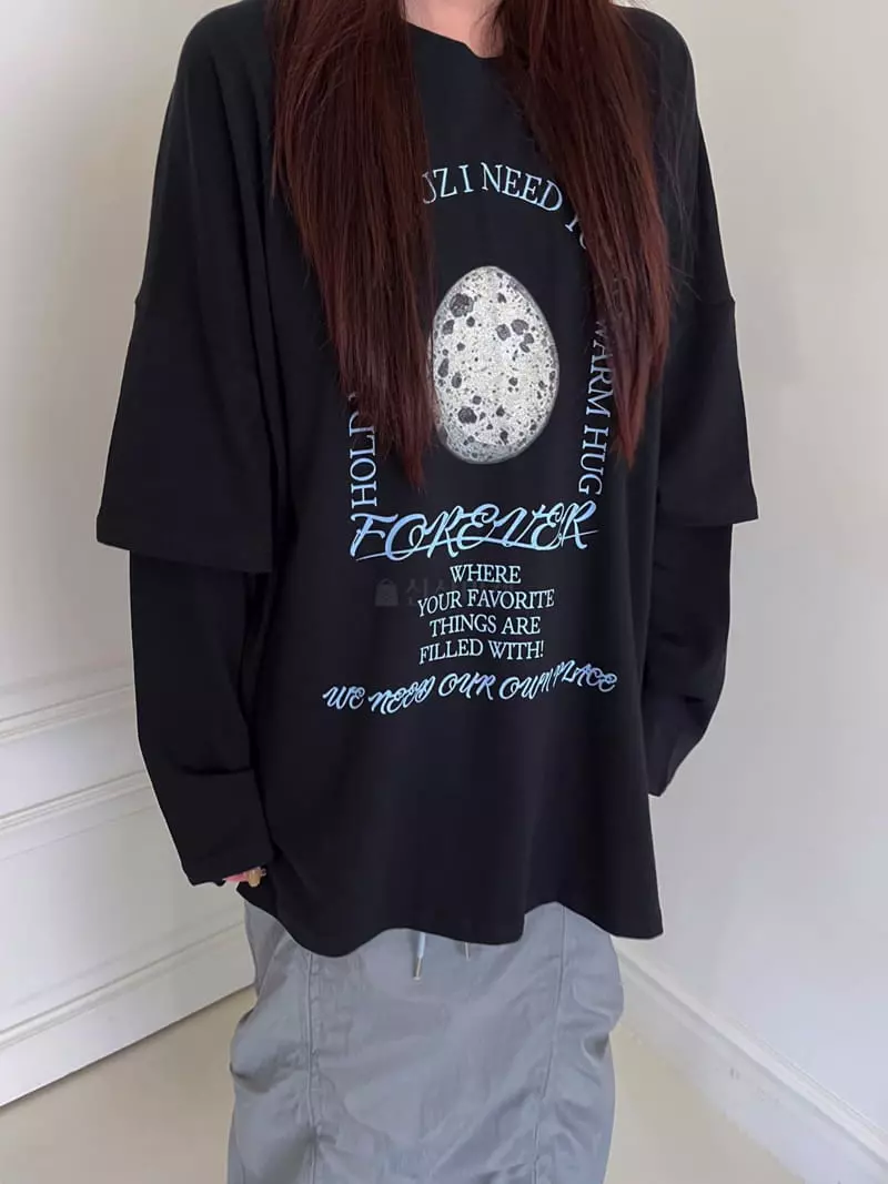 Egg Is - Korean Women Fashion - #momslook - Try Tee - 4