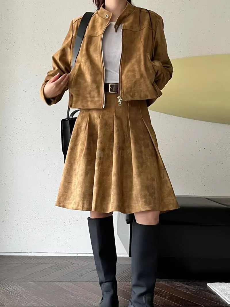 Egg Is - Korean Women Fashion - #womensfashion - Moar Suede Jacket - 6