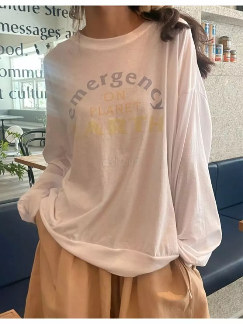 Enten - Korean Women Fashion - #womensfashion - Earth Sweatshirt - 4