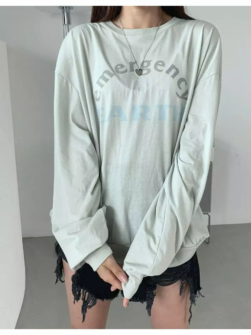 Enten - Korean Women Fashion - #momslook - Earth Sweatshirt - 6