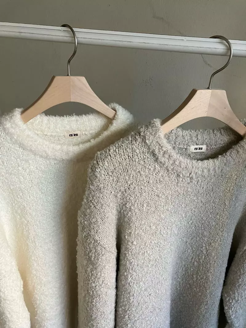 Enten - Korean Women Fashion - #romanticstyle - Bookle Knit Tee - 8