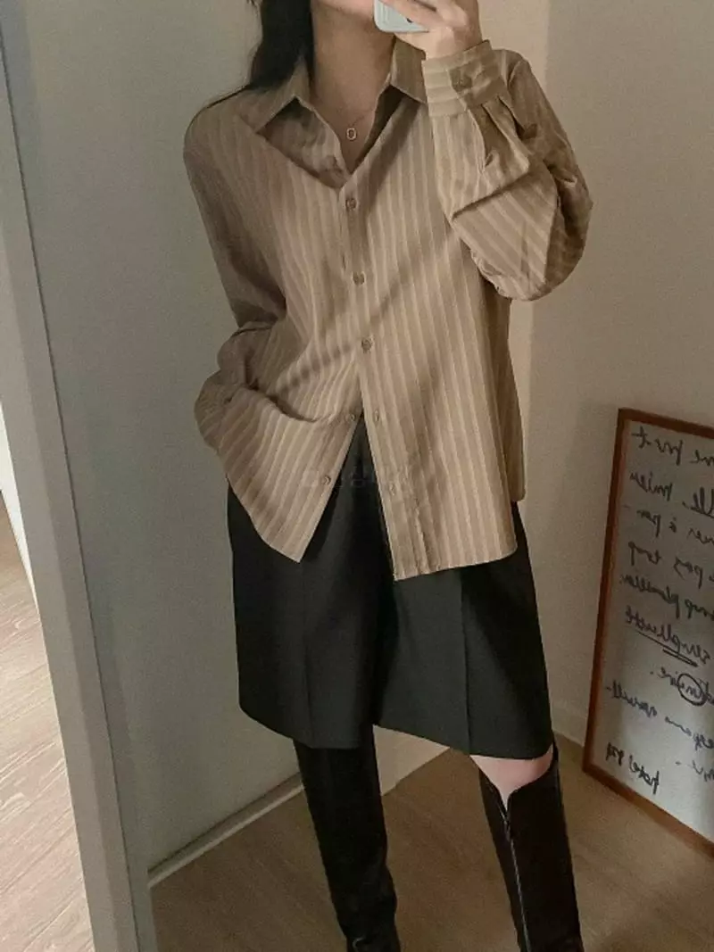 Enten - Korean Women Fashion - #romanticstyle - Moden sHirt - 5