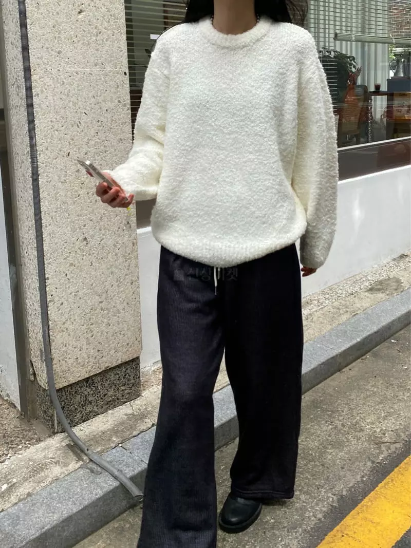 Enten - Korean Women Fashion - #restrostyle - Bookle Knit Tee - 4