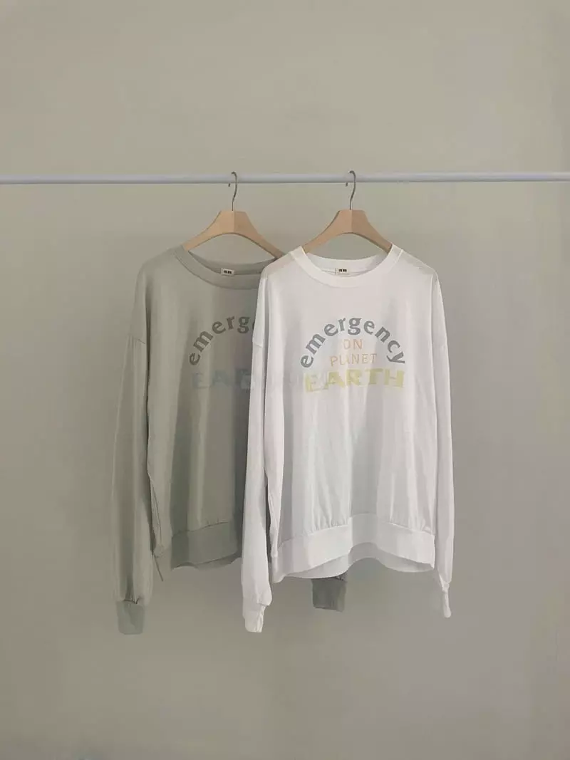 Enten - Korean Women Fashion - #womensfashion - Earth Sweatshirt - 11