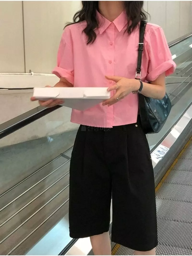 Enten - Korean Women Fashion - #momslook - Pale Shirt - 4