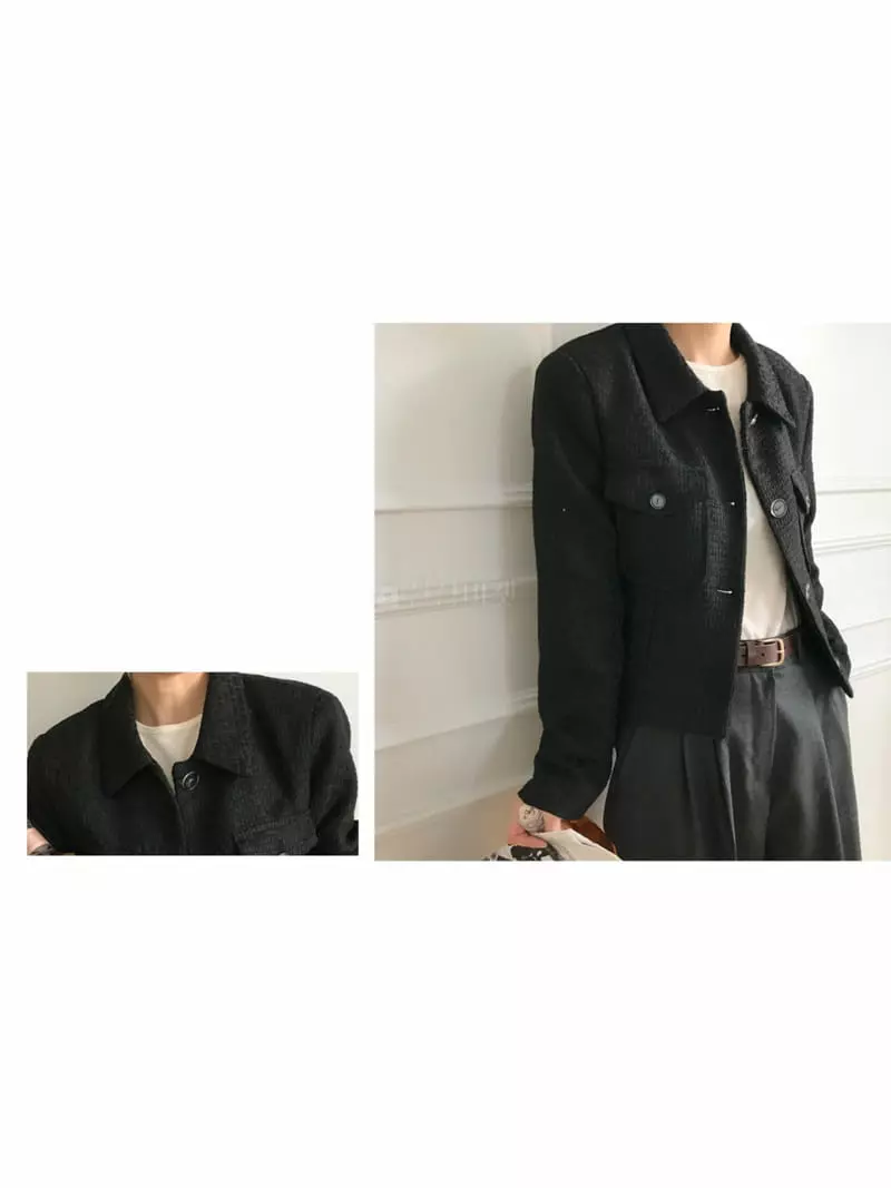 Enten - Korean Women Fashion - #womensfashion - Cock Twid Jacket - 2