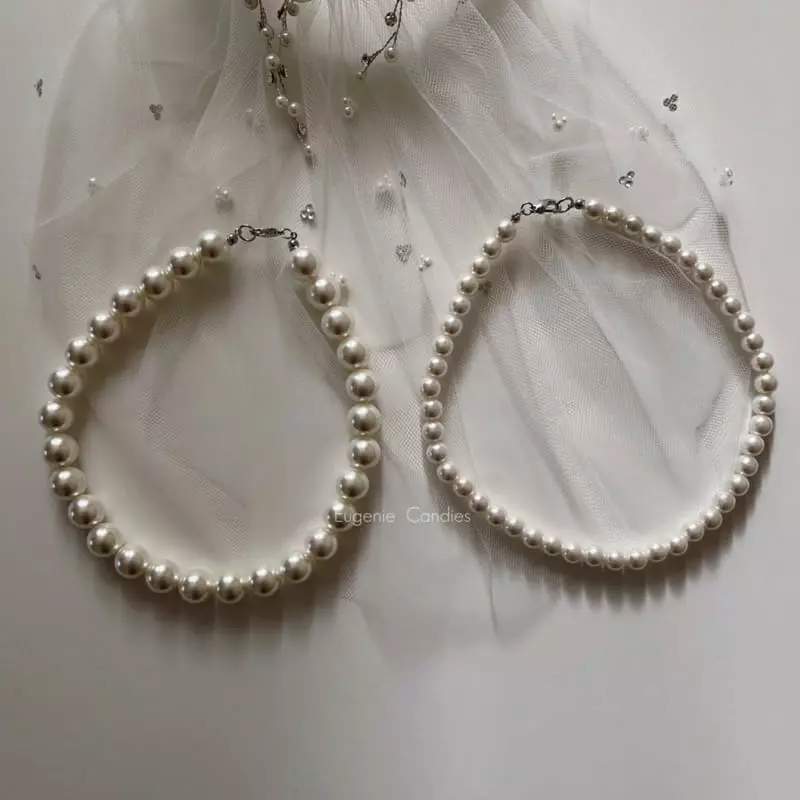 Eugenie Candies - Korean Children Fashion - #kidsstore - Short Pearl Necklace