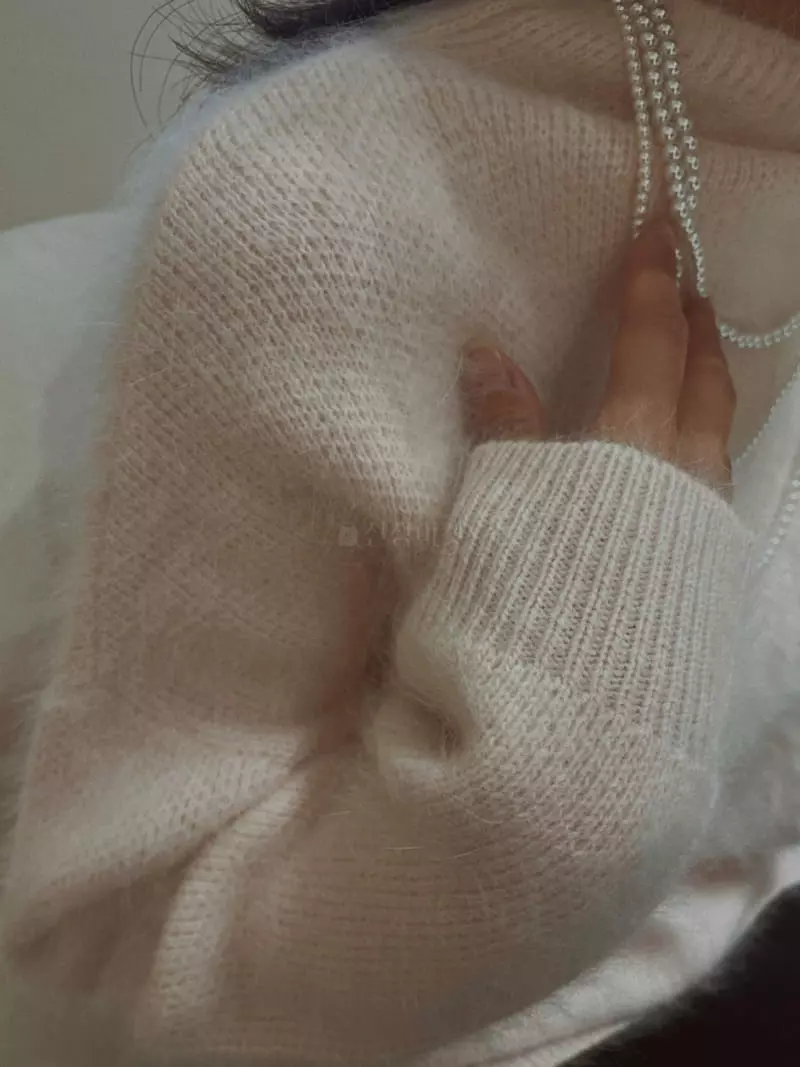 Fabric Seoul - Korean Women Fashion - #momslook - Angora Merry Knit Tee - 5