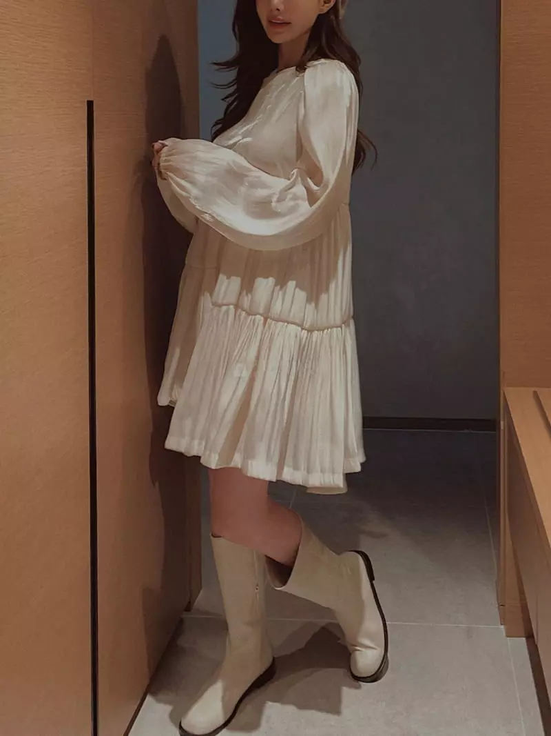 Fabric Seoul - Korean Women Fashion - #momslook - Metal Cancan One-piece