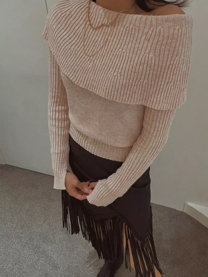 Fabric Seoul - Korean Women Fashion - #momslook - Leeds Cape Knit Tee - 10