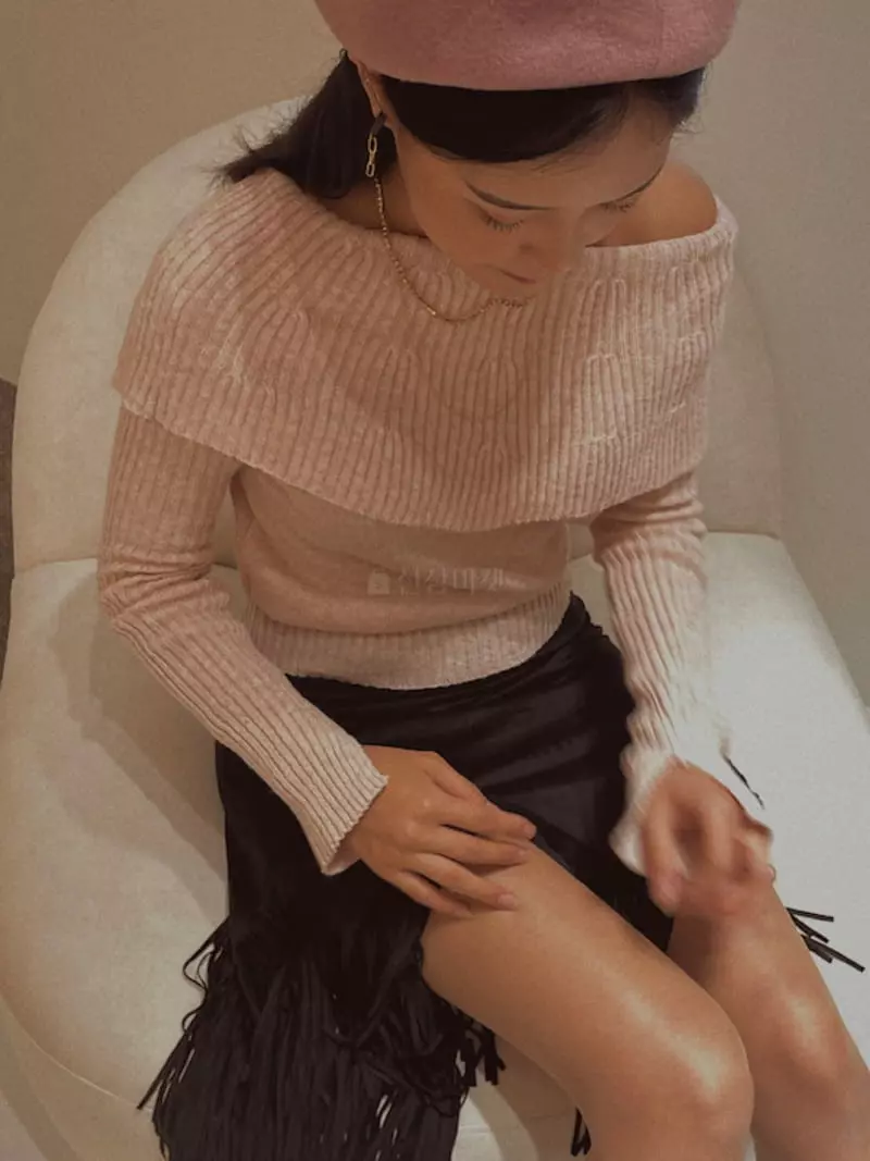 Fabric Seoul - Korean Women Fashion - #momslook - Leeds Cape Knit Tee - 11