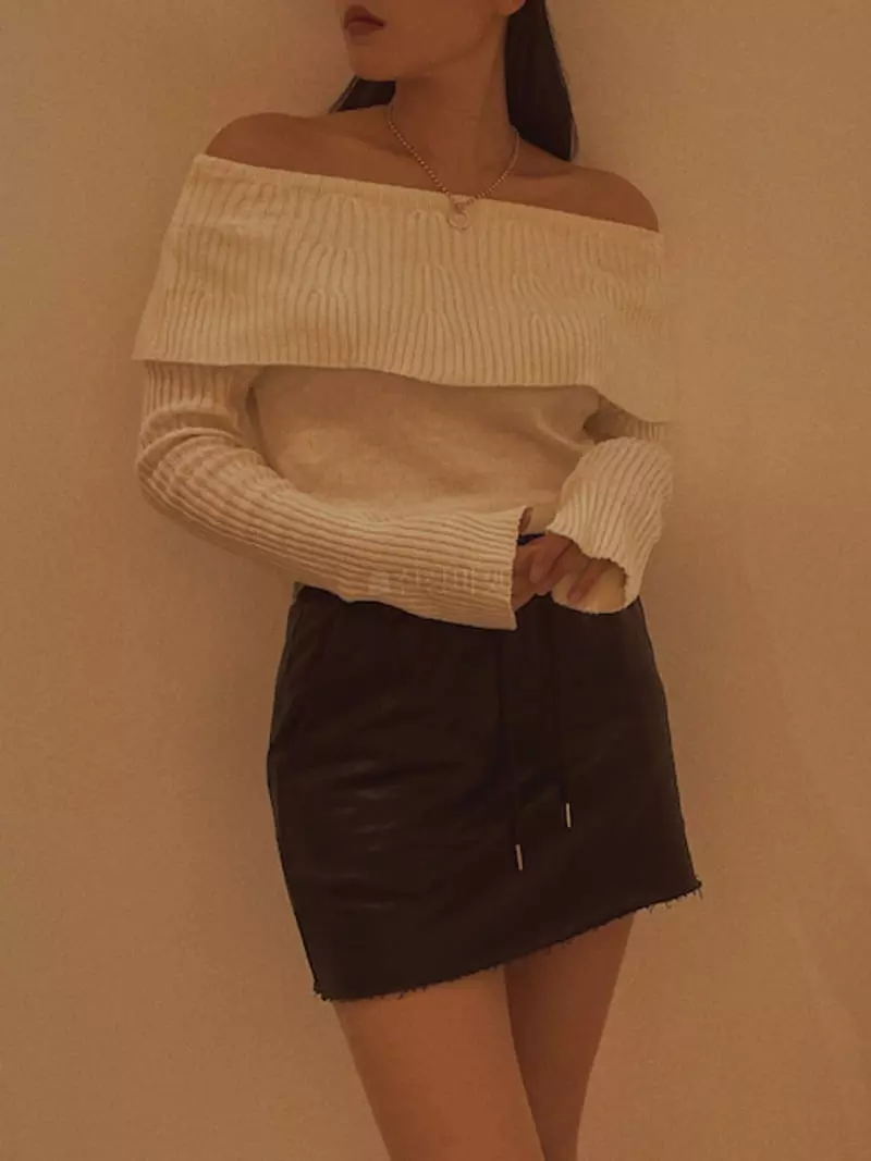 Fabric Seoul - Korean Women Fashion - #womensfashion - Leeds Cape Knit Tee - 4