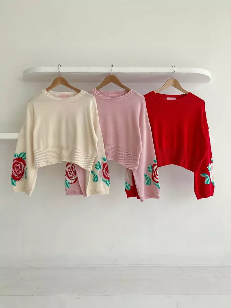Fabric Seoul - Korean Women Fashion - #momslook - Rose Intasha Knit Tee - 10