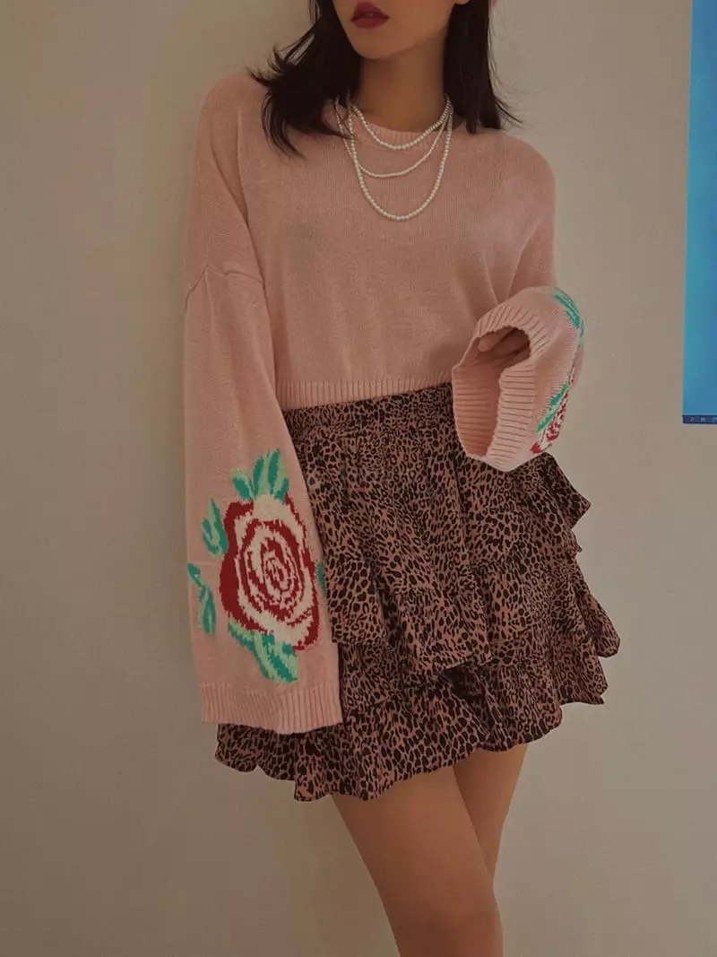 Fabric Seoul - Korean Women Fashion - #momslook - Rose Intasha Knit Tee - 2